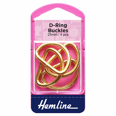 H462G.25 D Rings: 25mm: Gold: 4 Pieces ..
